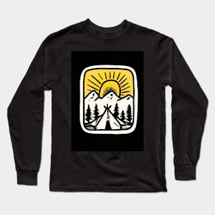 Camping Sunset Long Sleeve T-Shirt